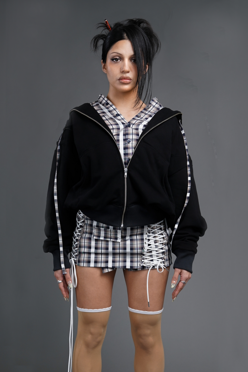 Pre-Order - Plaid Corset Micro Mini Skirt