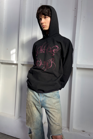 Double Hooded Hoodie - Pink