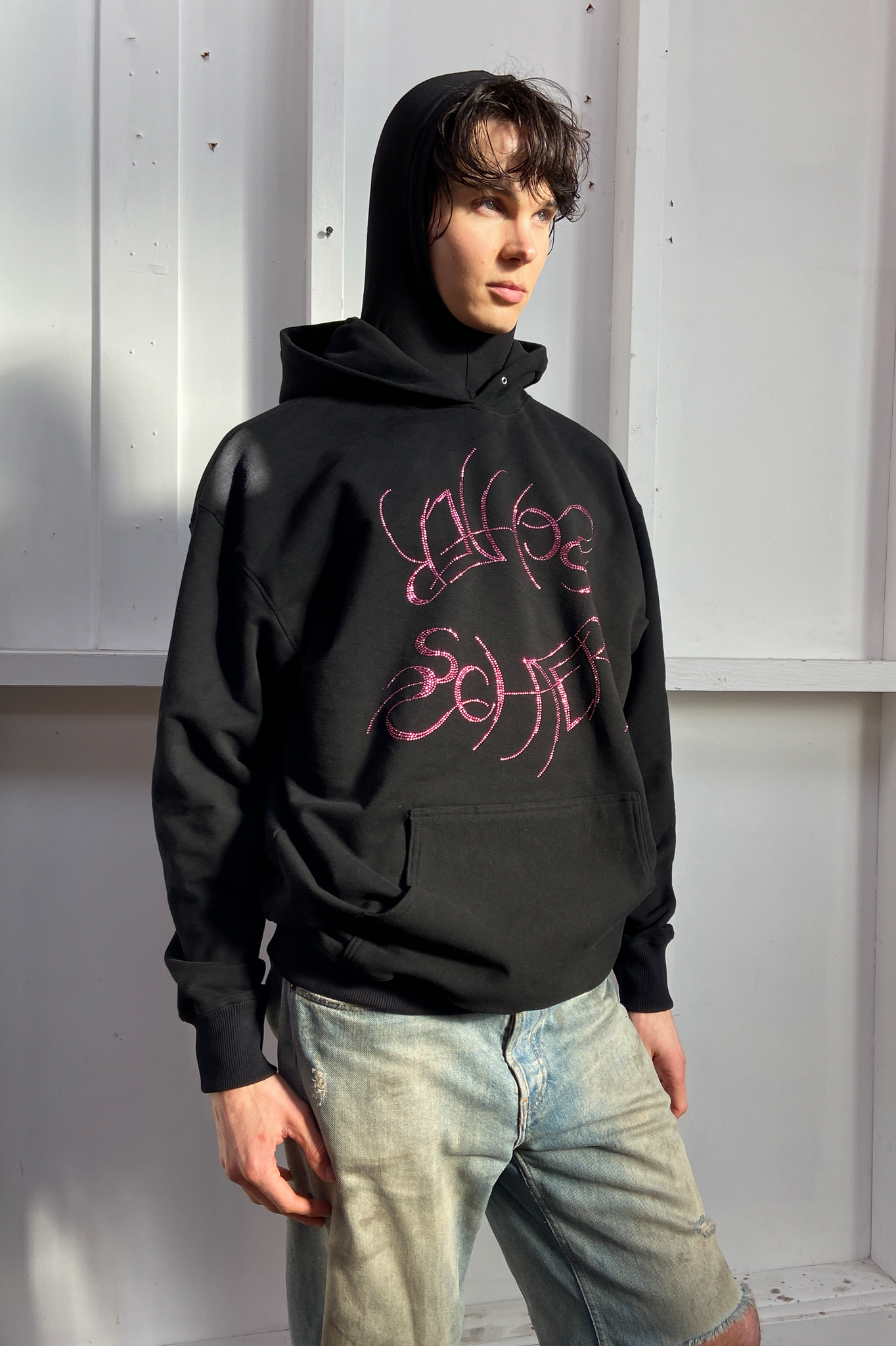 Double Hooded Hoodie - Pink